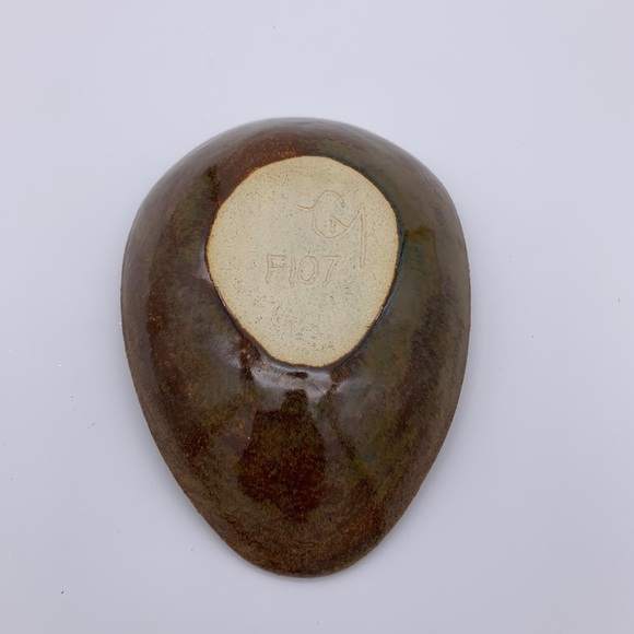 Signed Studio Art Glazed Pottery Catchall Bowl- Handmade Vtg. - Picture 8 of 10